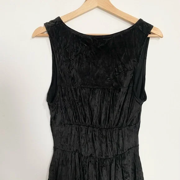 Zara Velvet Style V-Neck Sleeveless Top Size M Black - Picture 9 of 9